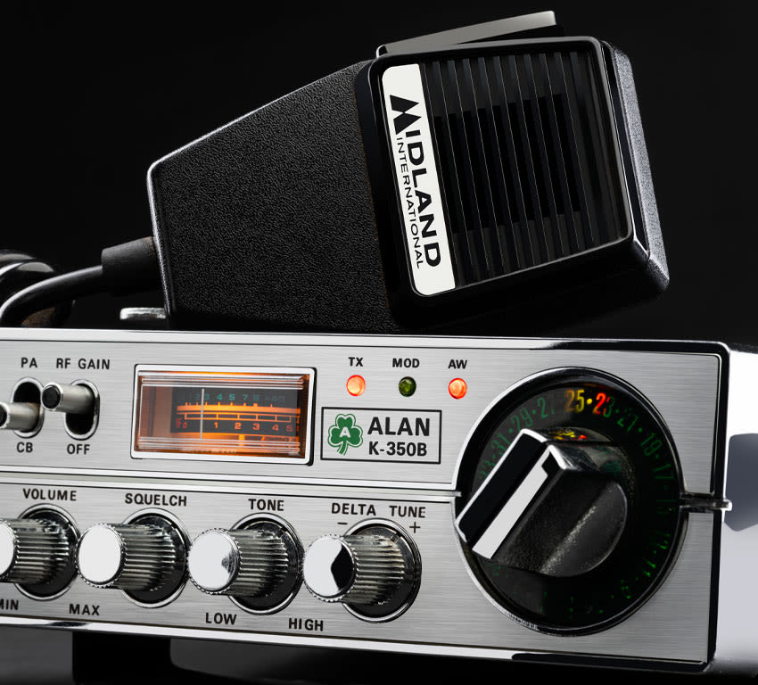 Alan K350B, primera radio homologada de Midland.